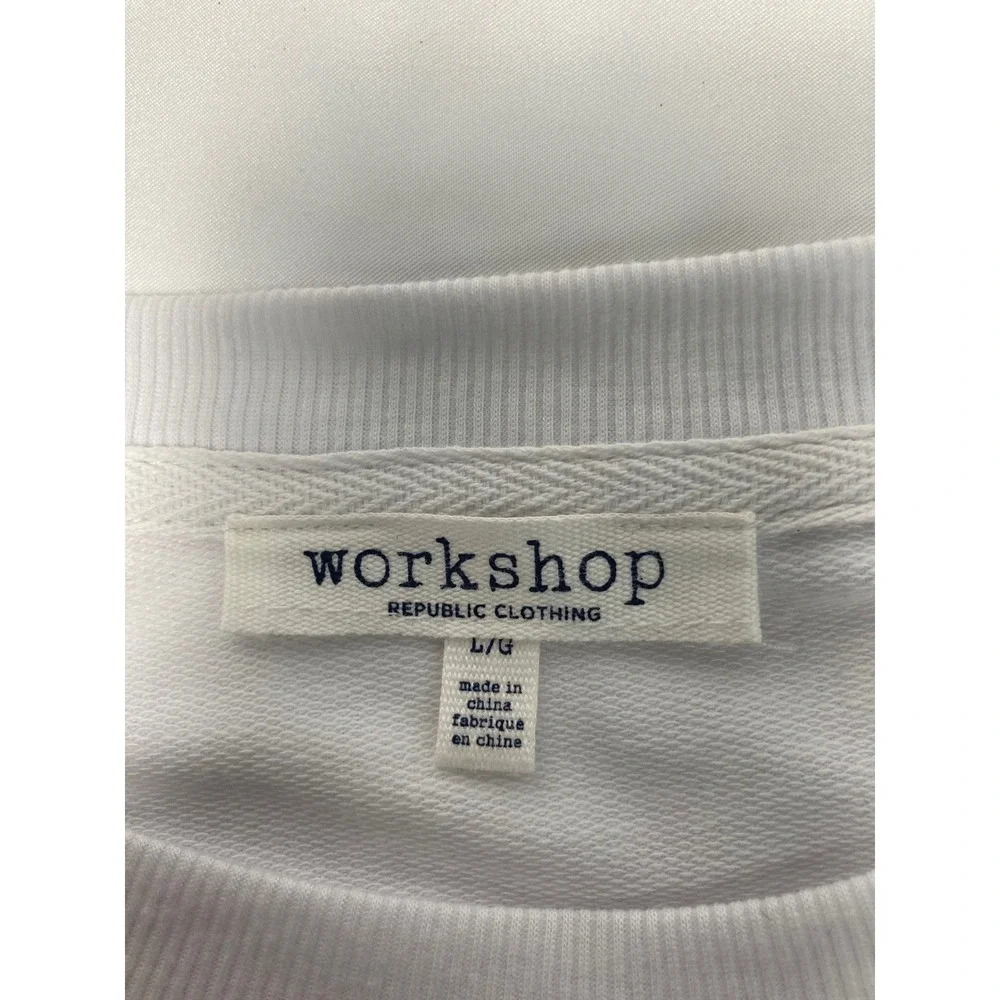 Workshop Republic Clothing‎ "Amour" Sweatshirt L Ivory Valentine NWOT - Picture 5 of 9
